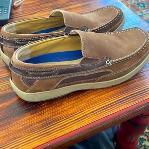 Brown Leather slip-ons